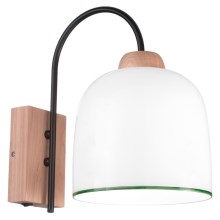 Kolarz A1352.61.G - Wall lamp NONNA 1xE27/60W/230V oak/white/green
