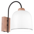 Kolarz A1352.61.Gr - Wall lamp NONNA 1xE27/60W/230V oak/white/grey