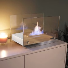 Kratki - BIO fireplace 25,2x39cm 1kW white