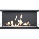 Kratki - Built-in BIO fireplace 50x100 cm 7kW black