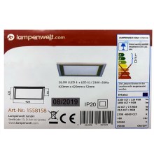 Lampenwelt - LED RGBW Dimmable ceiling light LYNN LED/29,5W/230V 2700-6500K + remote control