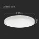 LED Bathroom ceiling light LED/24W/230V 3000K IP44 white