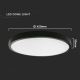 LED Bathroom ceiling light LED/30W/230V 3000K IP44 black