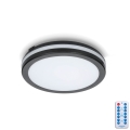 LED Bathroom ceiling light with sensor LED/12W/230V 3000/4000/6500K IP65 d. 20 cm black + remote control