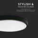 LED Bathroom ceiling light with sensor LED/18W/230V 4000K IP44 black