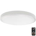 LED Bathroom ceiling light with sensor LED/24W/230V 3000K IP44 white + remote control