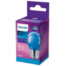 LED Bulb  Philips P45 E27/3,1W/230V blue
