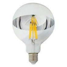 LED Bulb with a mirror spherical cap DECOR MIRROR G125 E27/12W/230 4200K silver