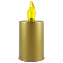 LED Candle LED/2xAA warm white 10,8 cm gold