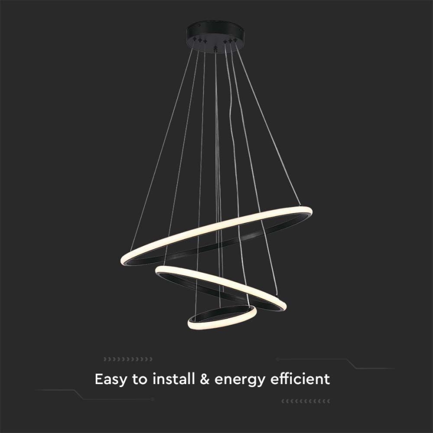 LED Chandelier on a string LED/32W/230V 3000K black