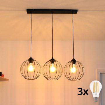 LED Chandelier on a string MERCURE 3xE27/15W/230V
