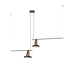 LED Chandelier on a string SPECTRUM 2xLED/23W/230V black/brown
