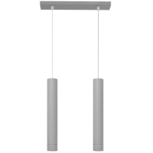 LED Chandelier on a string TUBA 2xGU10/6,5W/230V grey