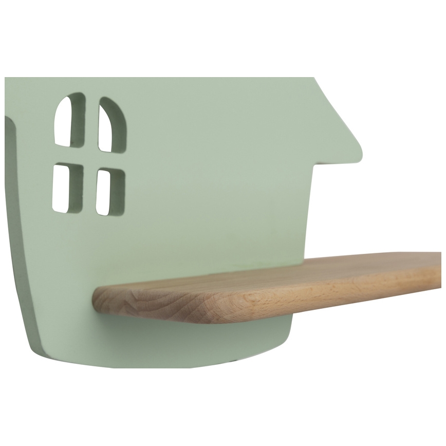 LED Children's wall light with a shelf HOUSE LED/4W/230V green/wood - FSC certified