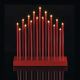 LED Christmas candlestick 17xLED/3xAA red