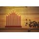 LED Christmas candlestick 17xLED/3xAA red