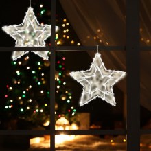 LED Christmas window decoration 35xLED/3xAA warm white