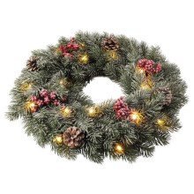 LED Christmas wreath LED/2xAA d. 40 cm