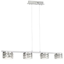 LED Crystal chandelier on a string ALEX 4xLED/20W/230V