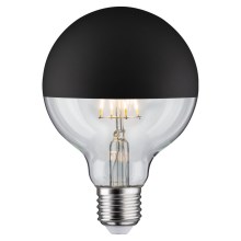LED Dimmable bulb with a mirror spherical cap GLOBE G95 E27/6,5W/230V 2700K black - Paulmann 28676