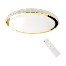 LED Dimmable ceiling light LAYLA LED/33W/230V 3000/4000/6000K gold + remote control