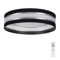 LED Dimmable ceiling light SMART CORAL LED/24W/230V black/silver + remote control