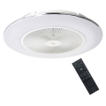 LED Dimmable ceiling light with a fan ARIA LED/38W/230V 3000-6000K white + remote control