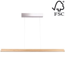 LED Dimmable chandelier on a string DEROTT 3xLED/14W/230V oak – FSC certified