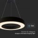 LED Dimmable chandelier on a string LED/50W/230V 4000K d. 60 cm black