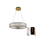 LED Dimmable crystal chandelier on a string LED/40W/230V 3000-6500K chrome/gold + remote control