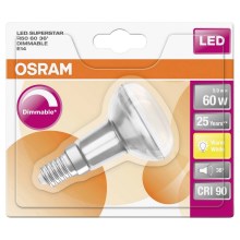 LED Dimmable floodlight bulb E14/5,9W/230V 2700K - Osram