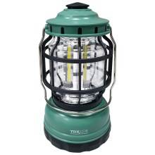 LED Dimmable portable camping lamp 3xLED/3W/3xAA IPX4 green