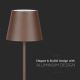 LED Dimmable rechargeable floor lamp 3in1 LED/4W/5V 4400 mAh 4000K IP54 brown
