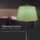 LED Dimmable rechargeable touch table lamp LED/1,5W/5V 3000/4000/6000K 1800 mAh green