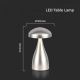 LED Dimmable rechargeable touch table lamp LED/1W/5V 3000-6000K 1800 mAh silver