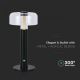LED Dimmable rechargeable touch table lamp LED/1W/5V 3000K 1800 mAh black