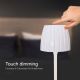 LED Dimmable rechargeable touch table lamp LED/2,7W/5V 3000/4000/6000K 1800 mAh white