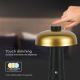 LED Dimmable rechargeable touch table lamp LED/3W/5V 3000-6000K 1800 mAh black/gold