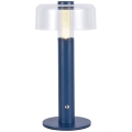 LED Dimmable rechargeable touch table lamp LED/1W/5V 3000K 1800 mAh blue