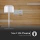 LED Dimmable rechargeable touch table lamp LED/1,5W/5V 2700-5700K IP54 2200 mAh white