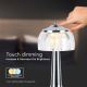 LED Dimmable rechargeable touch table lamp LED/1W/5V 3000-6000K 1800 mAh chrome