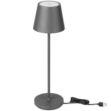 LED Dimmable touch rechargeable table lamp LED/2W/5V 4400 mAh 3000K IP54 grey