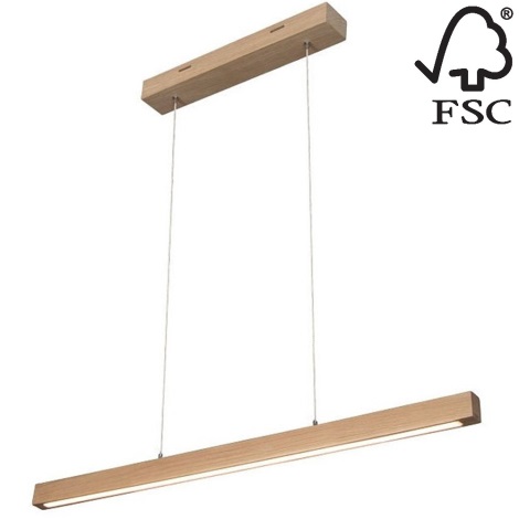 LED Dimming chandelier on a string SMAL LED/12W/230V oak - FSC certified
