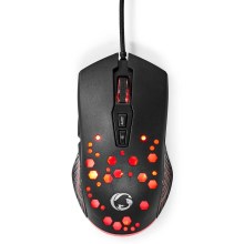LED Gaming mouse 800/1200/2400/3200/4800/7200 DPI 7 buttons black