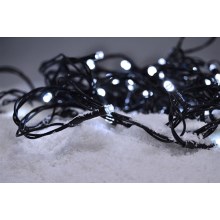 LED Outdoor Christmas chain 100xLED/8 functions IP44 13m cool white