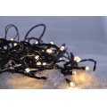 LED Outdoor Christmas chain 50xLED/8 functions/3xAA 8m IP44 warm white