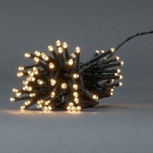 LED Outdoor Christmas chain 96xLED/7 functions/3xAA 7,7m IP44 warm white