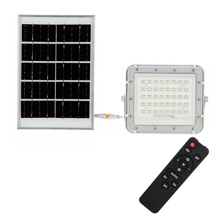 LED Outdoor dimmable solar floodlight LED/6W/3,2V IP65 6400K white + remote control