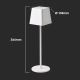 LED Outdoor dimmable touch rechargeable table lamp LED/2W/5V 4400 mAh IP54 white