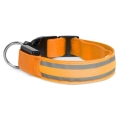 LED Rechargeable collar 40-48 cm 1xCR2032/5V/40 mAh orange
